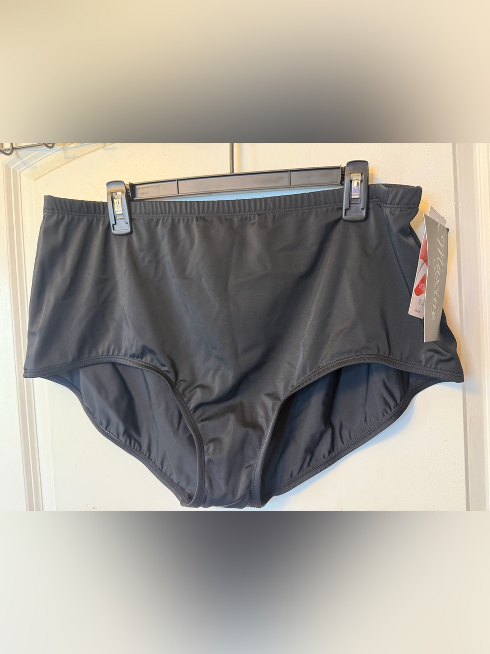 Maxine of Hollywood 20W Plus-Size High-Waist Swimsuit Full Coverage Bottoms